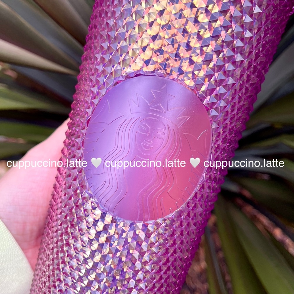 💖NEW🏰Starbucks x Disney 50th Anniversary Iridescent Pink Studded Bling Tumbler - Picture 4 of 6